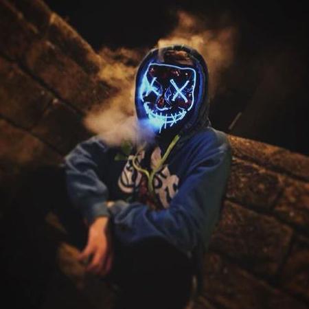 BLUE Purge Halloween Led Mask