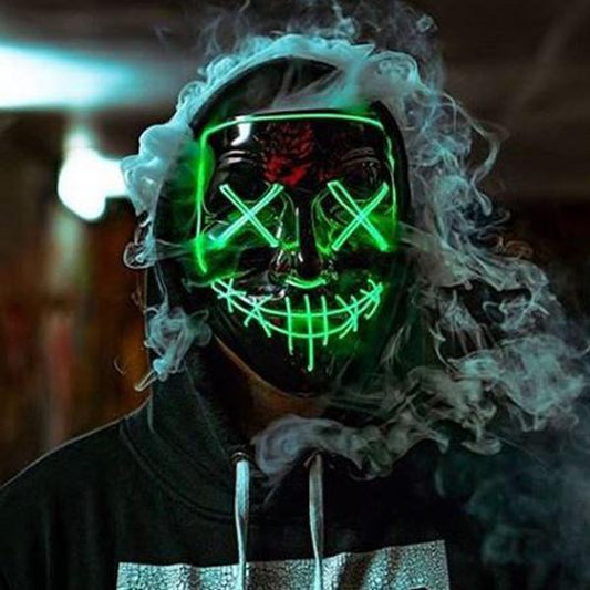 GREEN Purge Halloween Led Mask